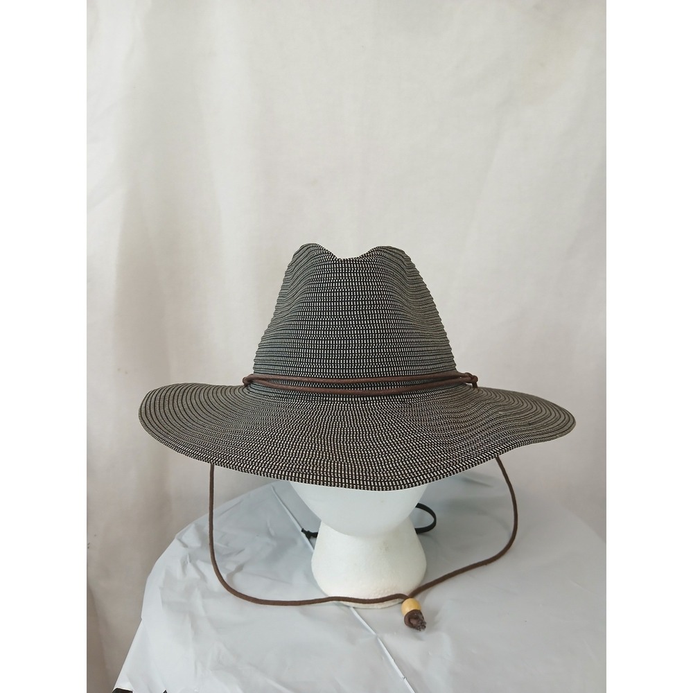 Wallaroo Hat Company Jasper Fedora Sun Hat Grey Black White Medium Large M/L